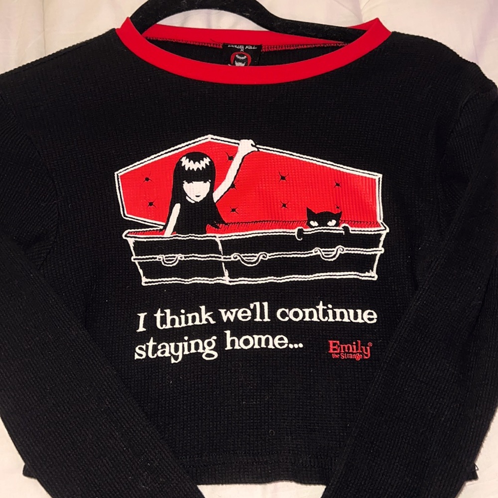 Dolls Kills Black “Emily the Strange” long sleeve
